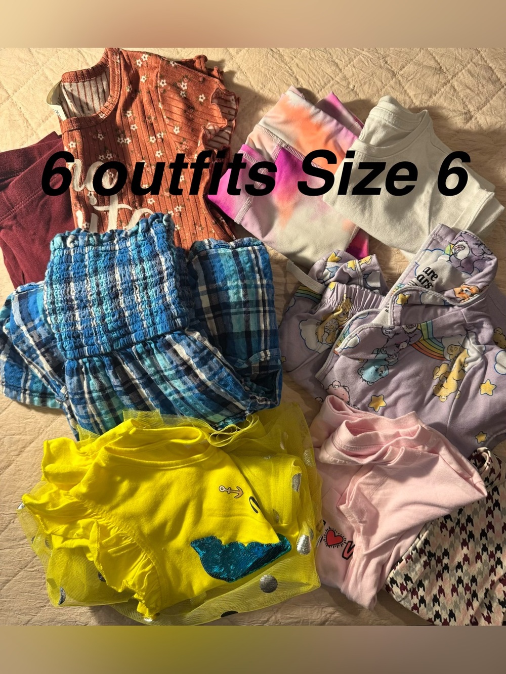 Kids outfit Bundle - Mixed Colors 10 pieces(Size 6)